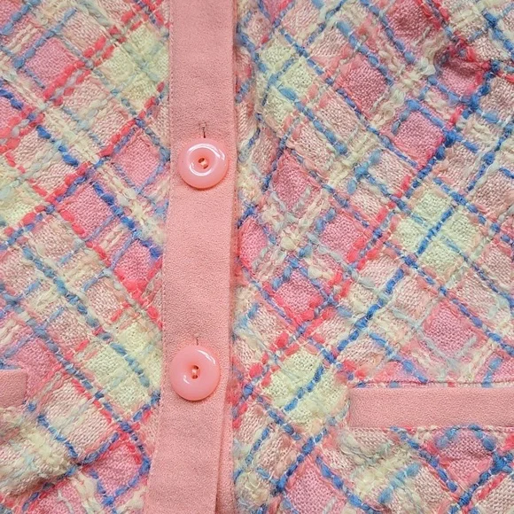 Tocca Pink Plaid Blazer and Skirt Set - Picture 4 of 11